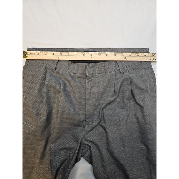 Dockers Men's Comfort Waist Pleated Dress Pants Gray Micro Check 34x32 - Picture 7 of 7